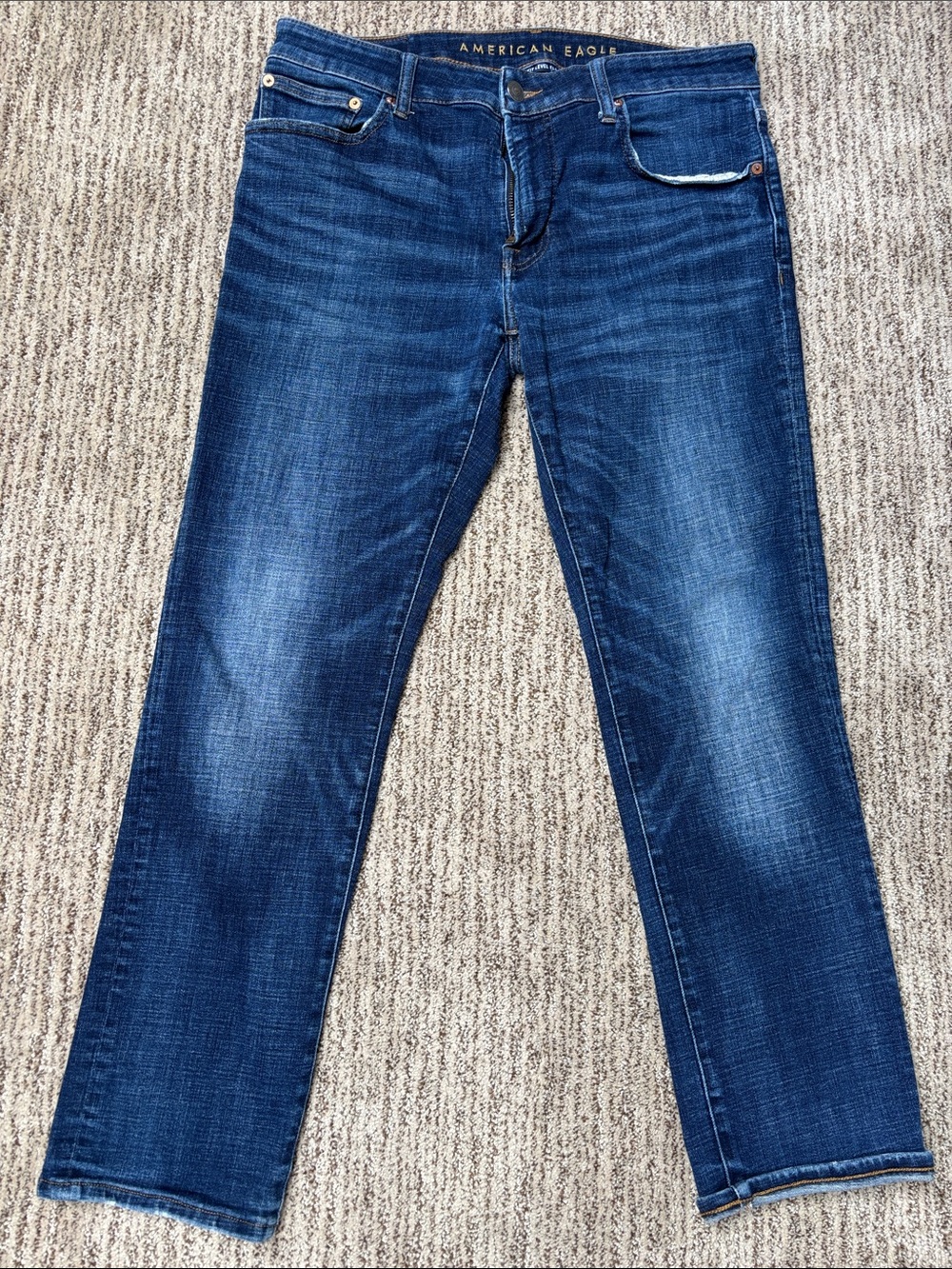 American Eagle Men’s Dark Blue Stretch Jeans 34x30 - Picture 2 of 5